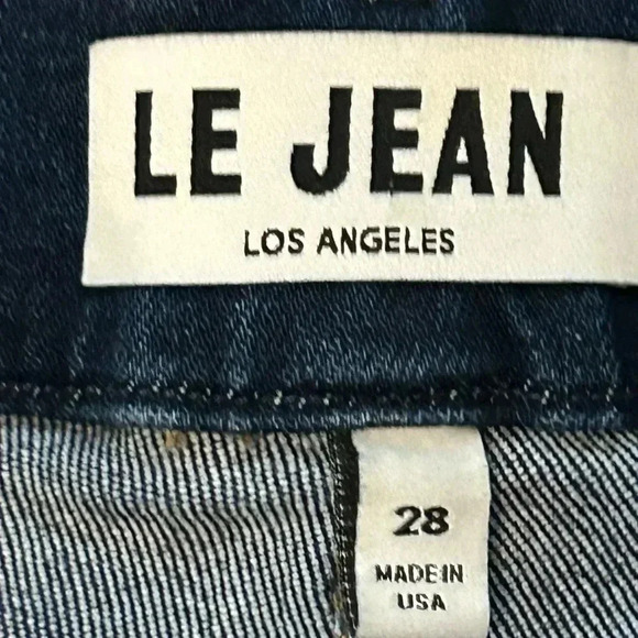 LE JEAN jude wide leg trouser ankle denim size 28 33 inseam - Picture 7 of 8